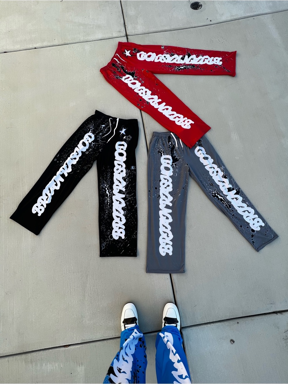 Graffiti Wide Legged Sweats - Picture 6 of 6